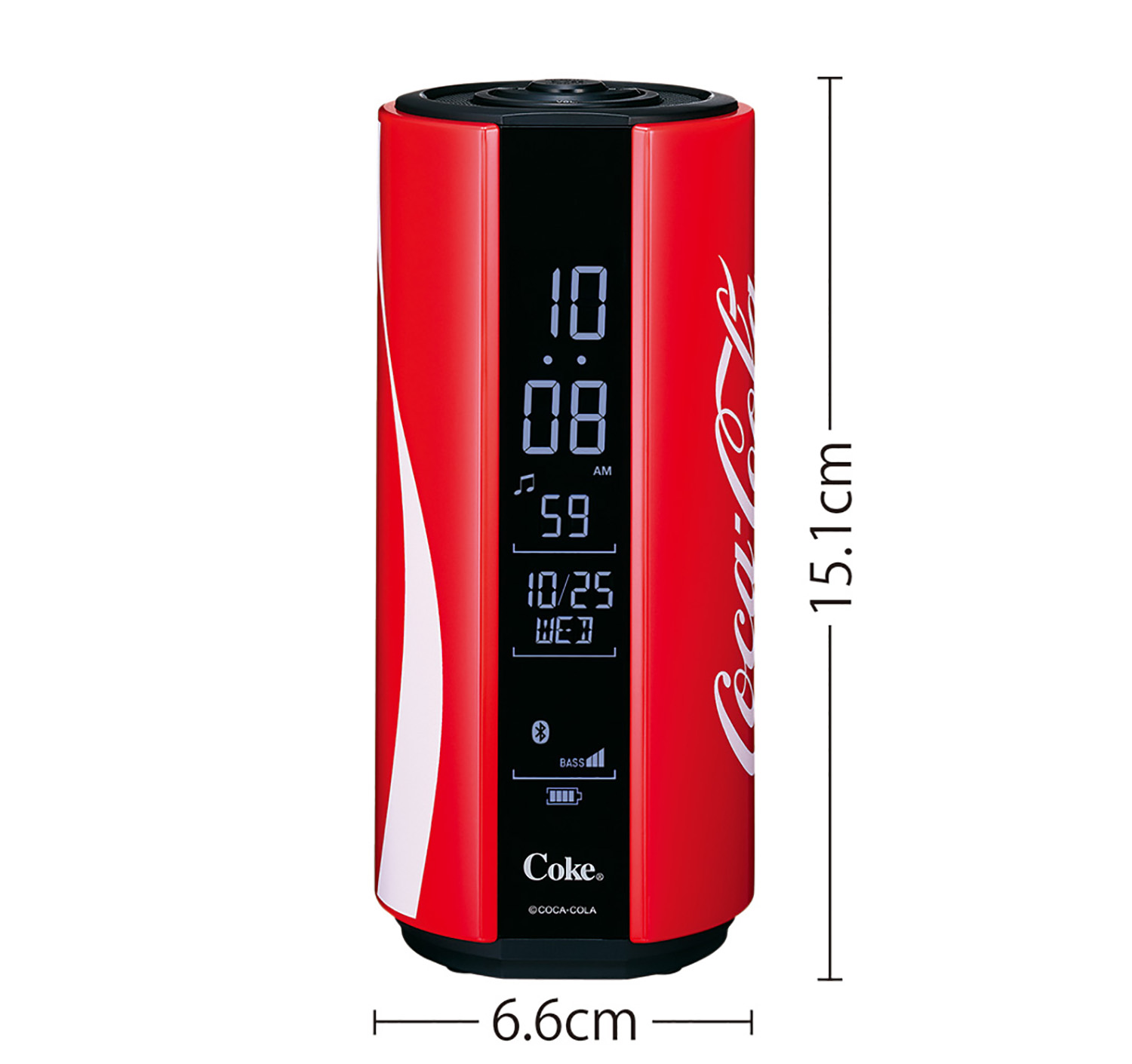 コンパクト 防水性能でアウトドアでも コカ コーラ500ml缶サイズの高音質マルチサウンドクロック Emo Miu エモミュー