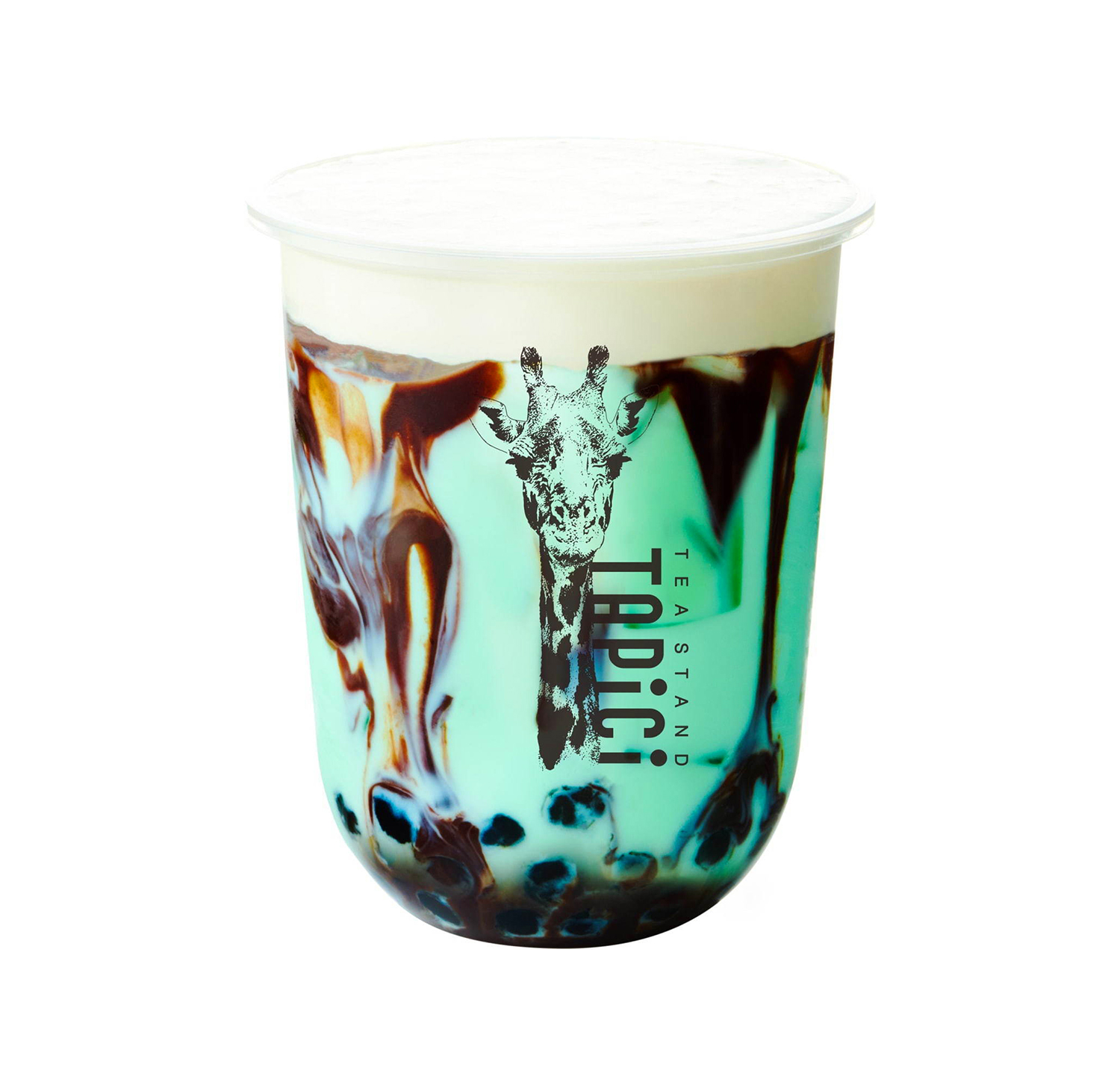 2種類のミントシロップとコク深チーズミルクフォームの絶妙なバランス タピチ ティースタンドから チョコミント ドリンク Emo Miu エモミュー