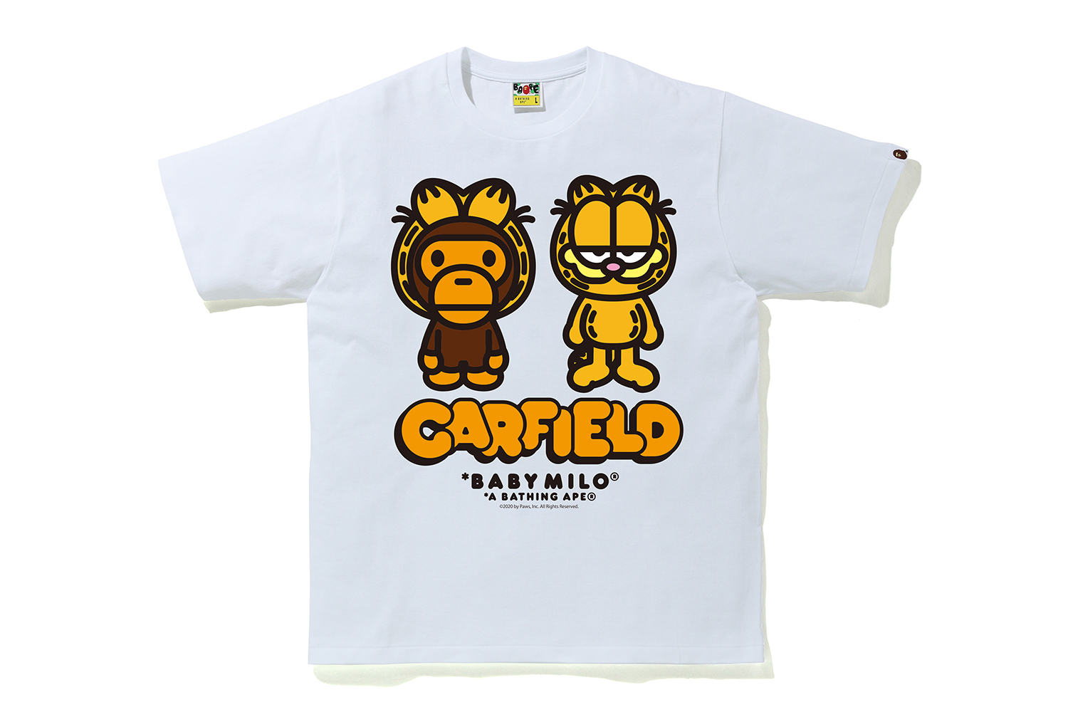 A Bathing Ape 世界で一番有名なネコ ガーフィールドとコラボ Tシャツやキャップなど発売 Emo Miu エモミュー