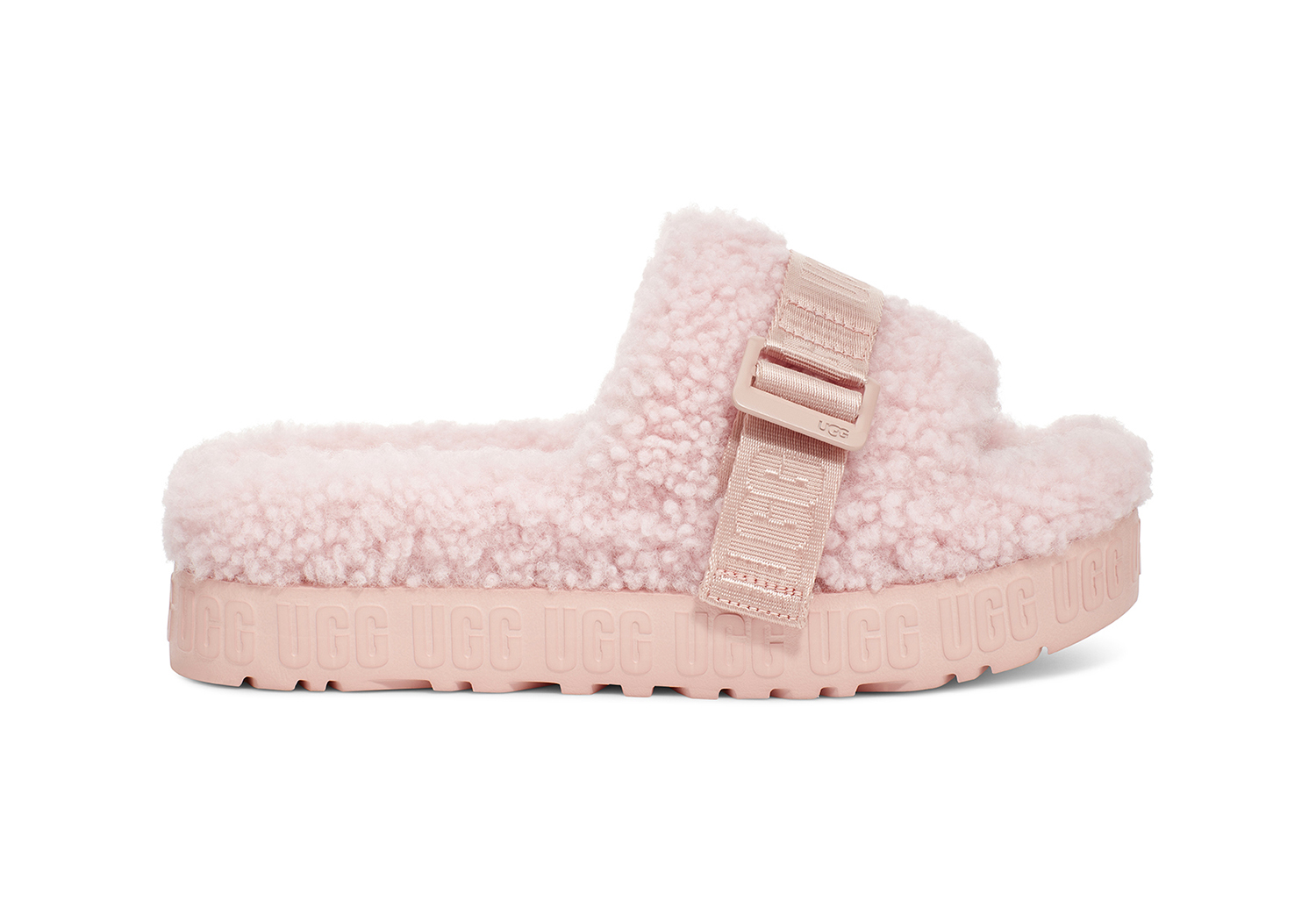 UGG(アグ)、ピンクやパステルストライプなどの厚底サンダルに新作