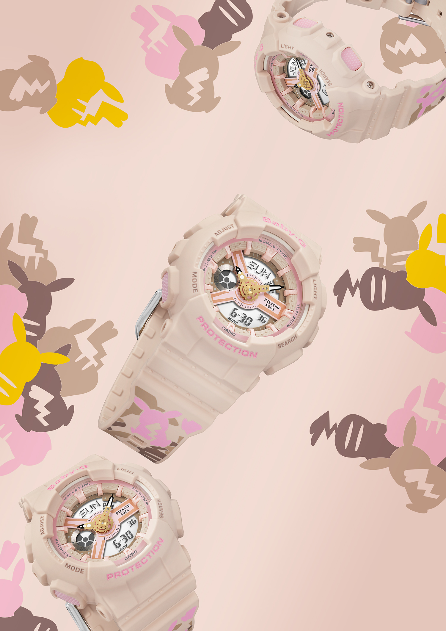 New限定品 Casio ピカチュウコラボモデル Baby G 腕時計 デジタル News Elegantsite Gr