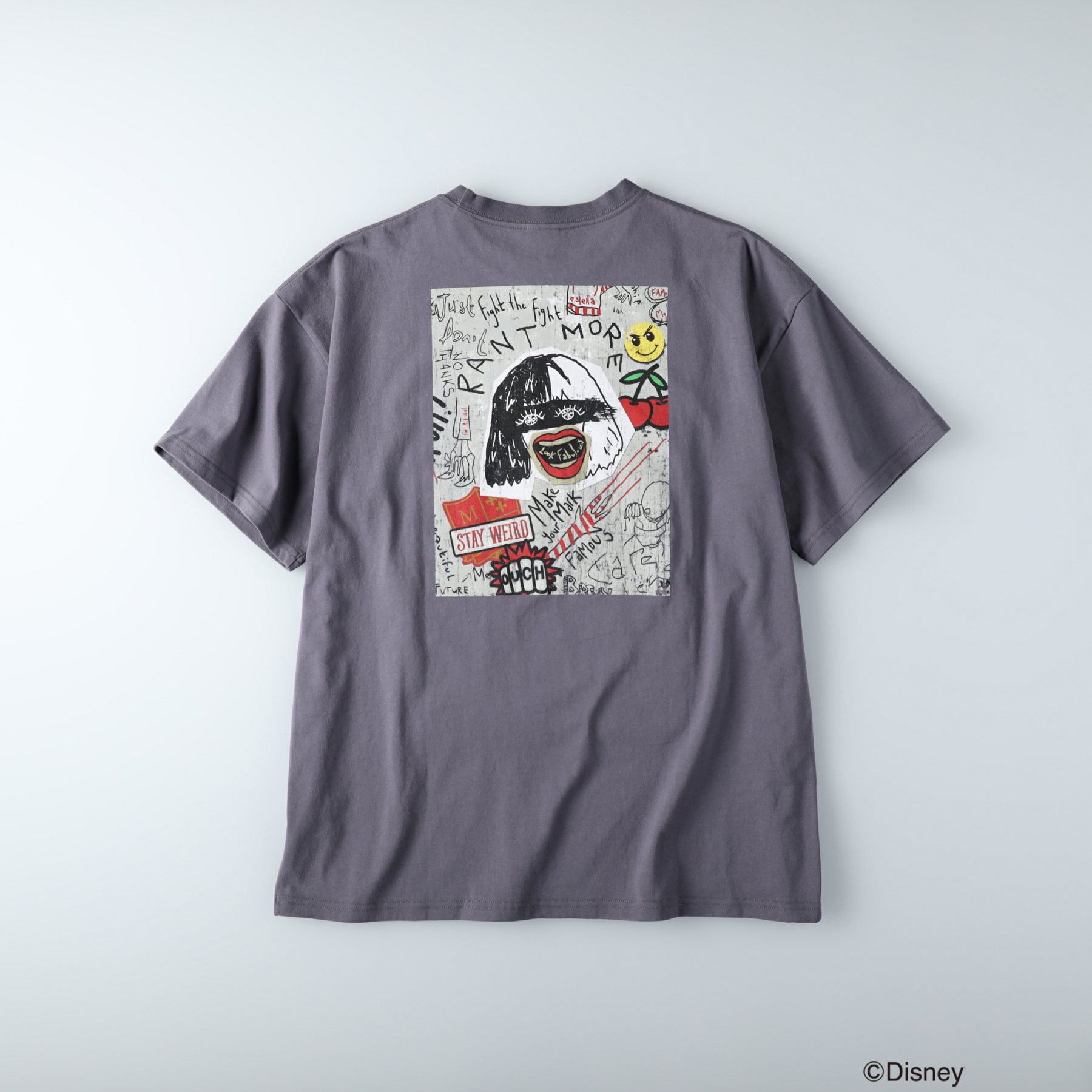 ビッグシルエットのデザインtシャツ ライトオン ディズニー映画 クルエラ 公開記念 Emo Miu エモミュー