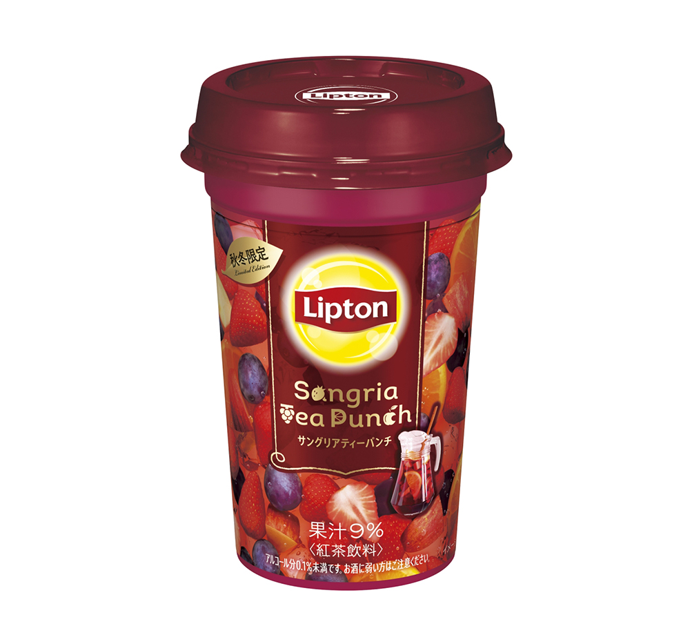 リプトン Sangria Tea Punch 厳選した香り高い紅茶に りんご ぶどう いちご オレンジの果汁を合わせたオトナのフルーツティー Emo Miu エモミュー