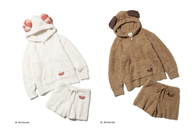 ジェラートピケ つぶまめジャガードプルオーバー&ロングパンツ あつ森  