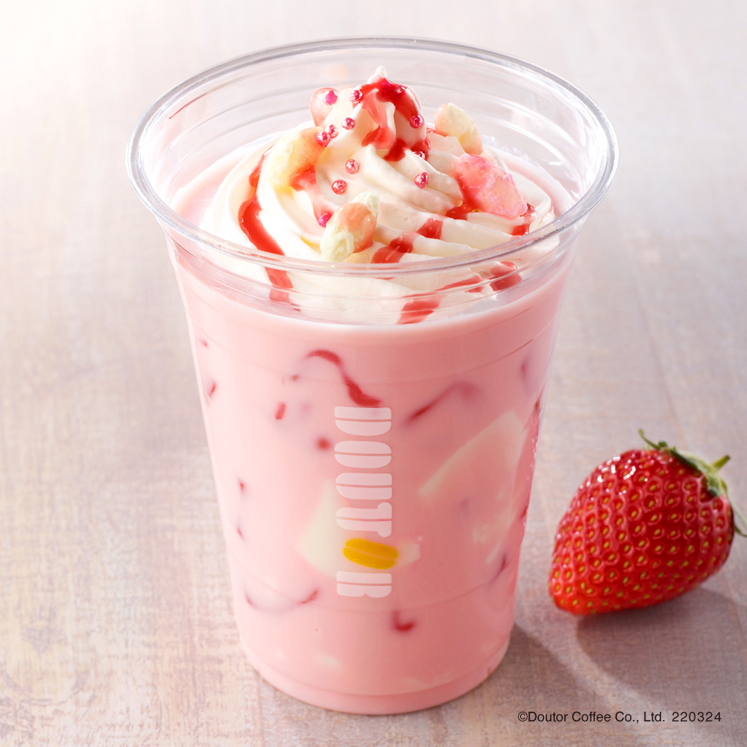 ドトールコーヒー いちご 杏仁プリンのピンクなドリンク登場 春ドトール 第2弾 いちごフェア 開催 Emo Miu エモミュー