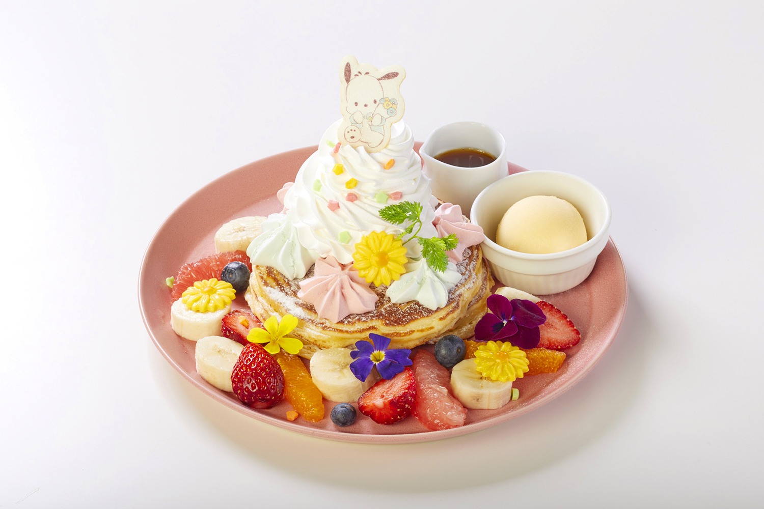 サンリオの人気キャラクターがパンケーキ専門店Butter(バター)とコラボ！食べれるお花を添えた豪華なアフタヌーンティーやパスタなど |  Emo!miu｜エモミュー