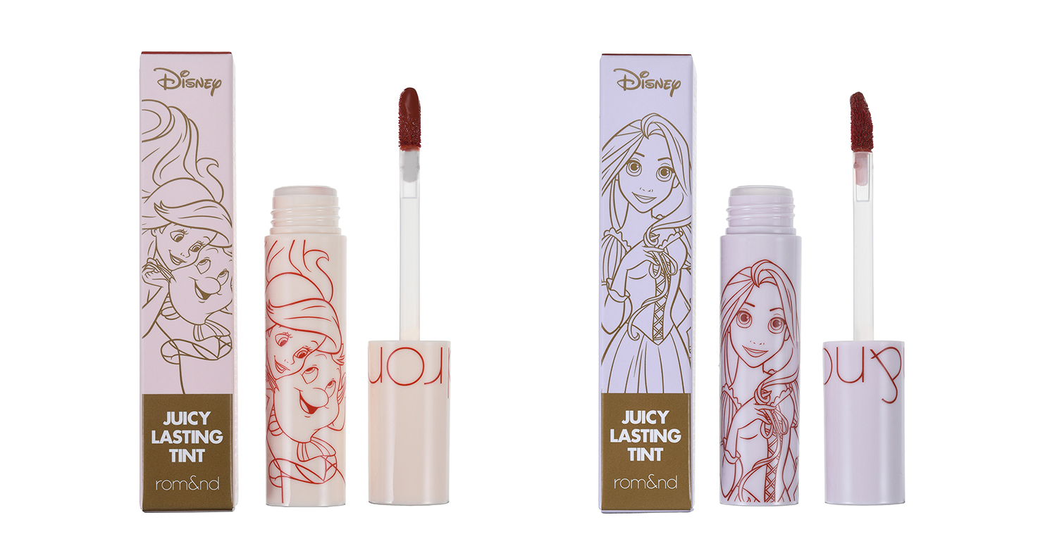 ディズニーストア初 韓国コスメブランド Rom Nd ロムアンド 人気のジューシーラスティングティントやベターザンパレットが アリエル ラプンツェルデザインになって登場 Emo Miu エモミュー