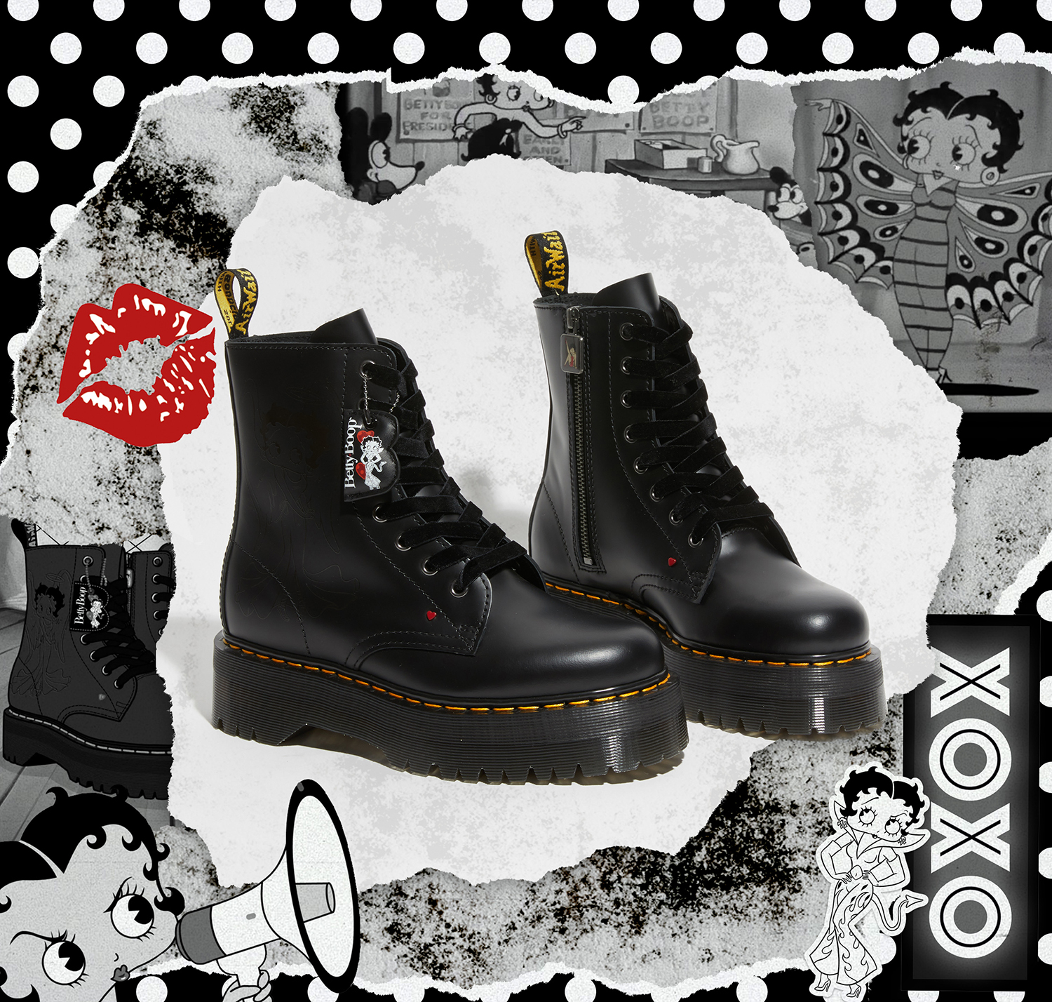 DR. MARTENS X BETTY BOOPコラボ誕生！厚底ブーツからサンダル、バッグ ...