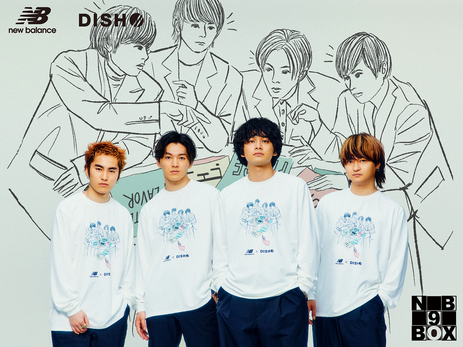 DISH//とコラボしたニューバランスグラフィックTシャツ「9BOX」第2弾 