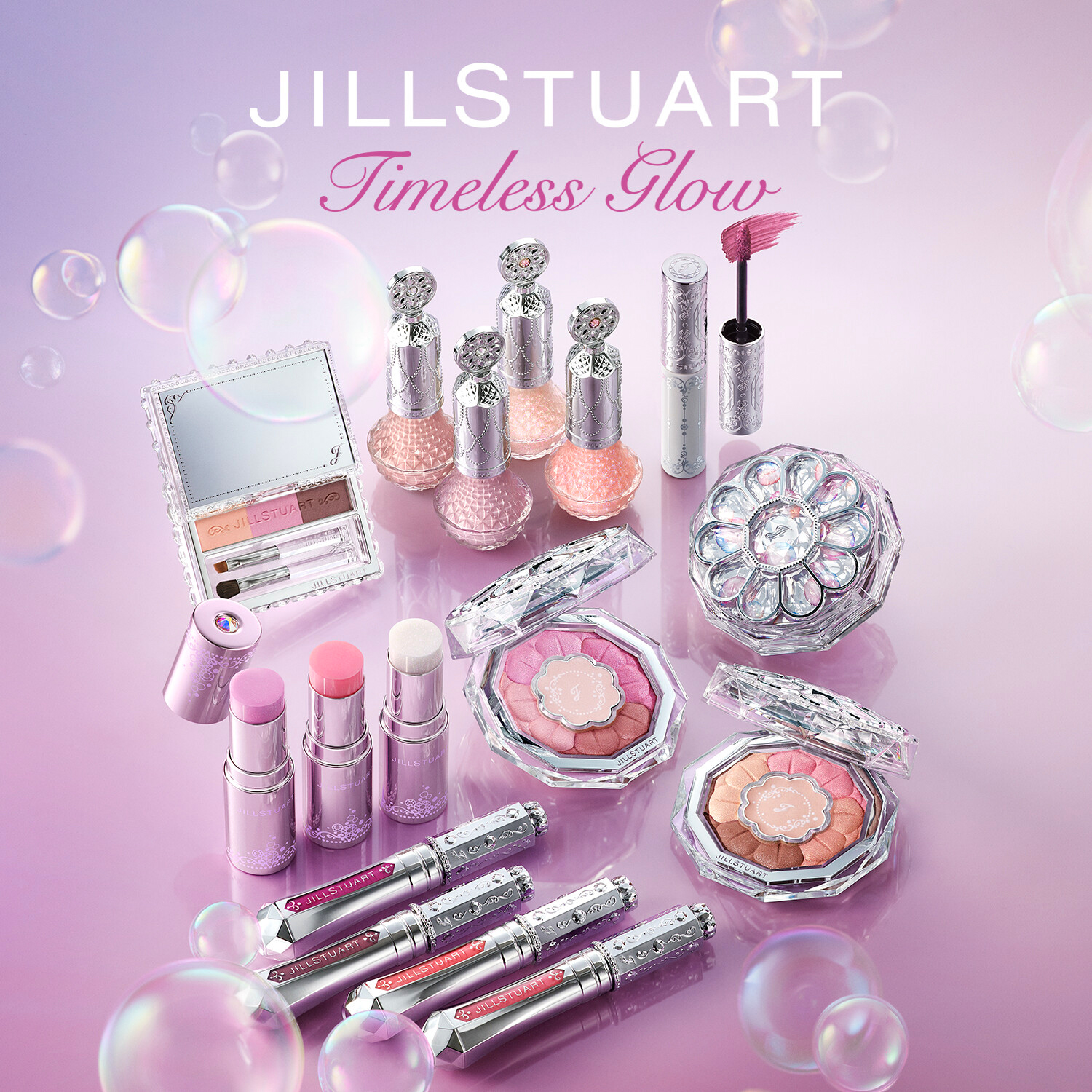 JILL STUART  Beauty(ジルスチュアートビューティー)「スプリングコレクション」シャボン玉のような透明なきらめきとツヤを宿すティントルージュや春限定パレットなど  | Emo!miu｜エモミュー