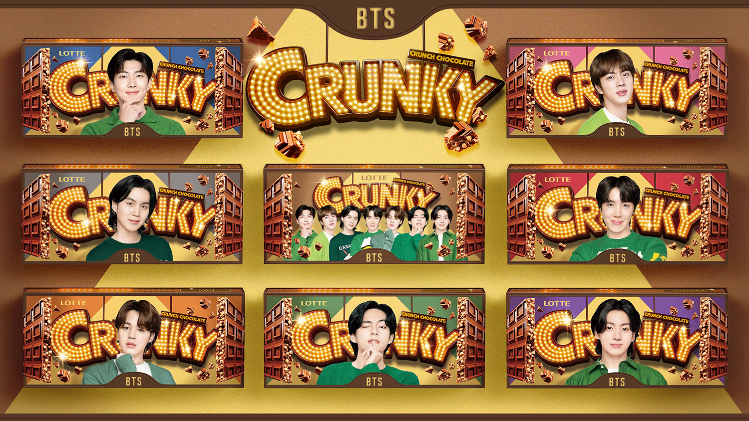 BTSパッケージのチョコ！「クランキー×BTS」全8種類デザインで数量限定 