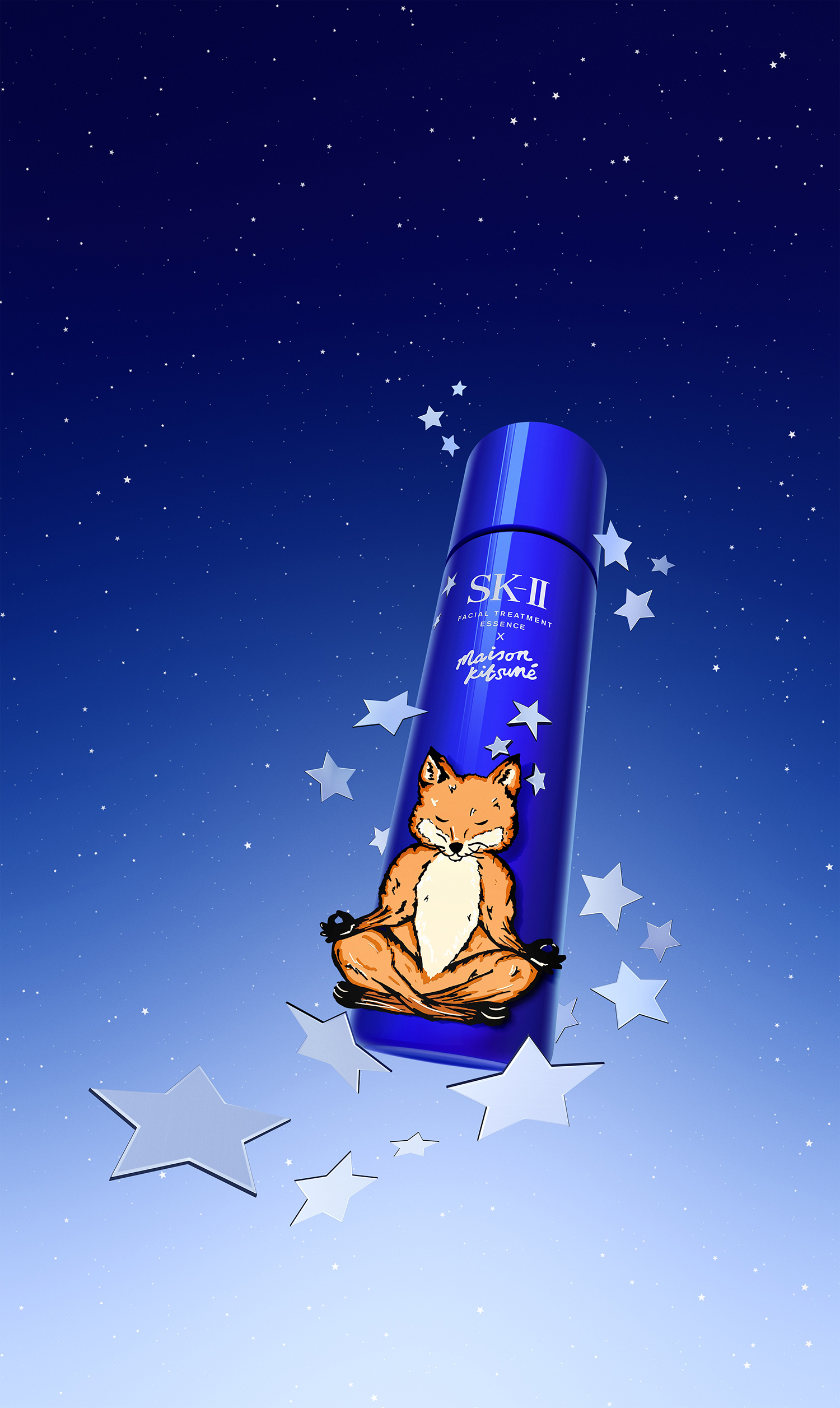 SK-II × MAISON KITSUNÉ」ホリデーコフレ発売！赤と青のコラボ限定 