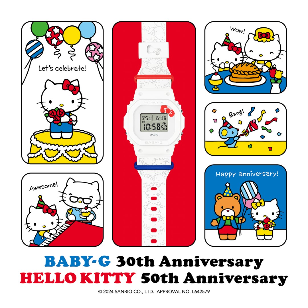 BABY-G✕ハローキティ！レトロでかわいいコラボウォッチ「BGD-565KT 