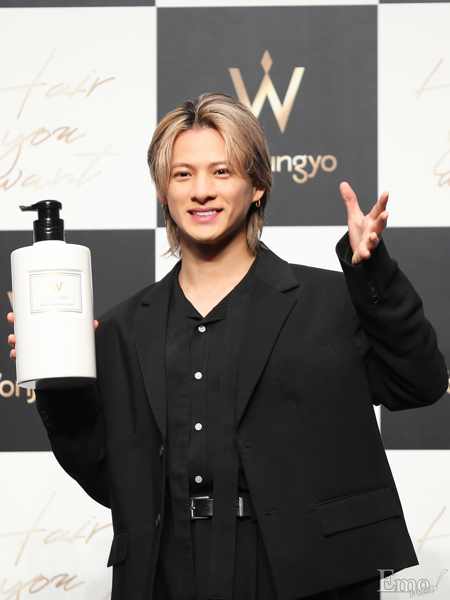JK待撮り　東京 平野紫耀(Number_i)「岸くんのすごい、とんでもない行動を撮りながら旅をしたい」！『Wonjungyo Hair(ウォンジョンヨ  ヘアケア)』CM発表会 | Emo!miu｜エモミュー