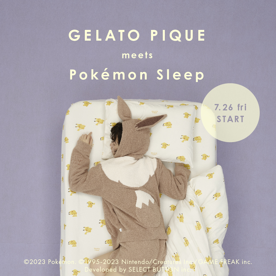 ジェラートピケPokémonSleepコラボ第2弾！ヤドン・メタモン・イーブイ 