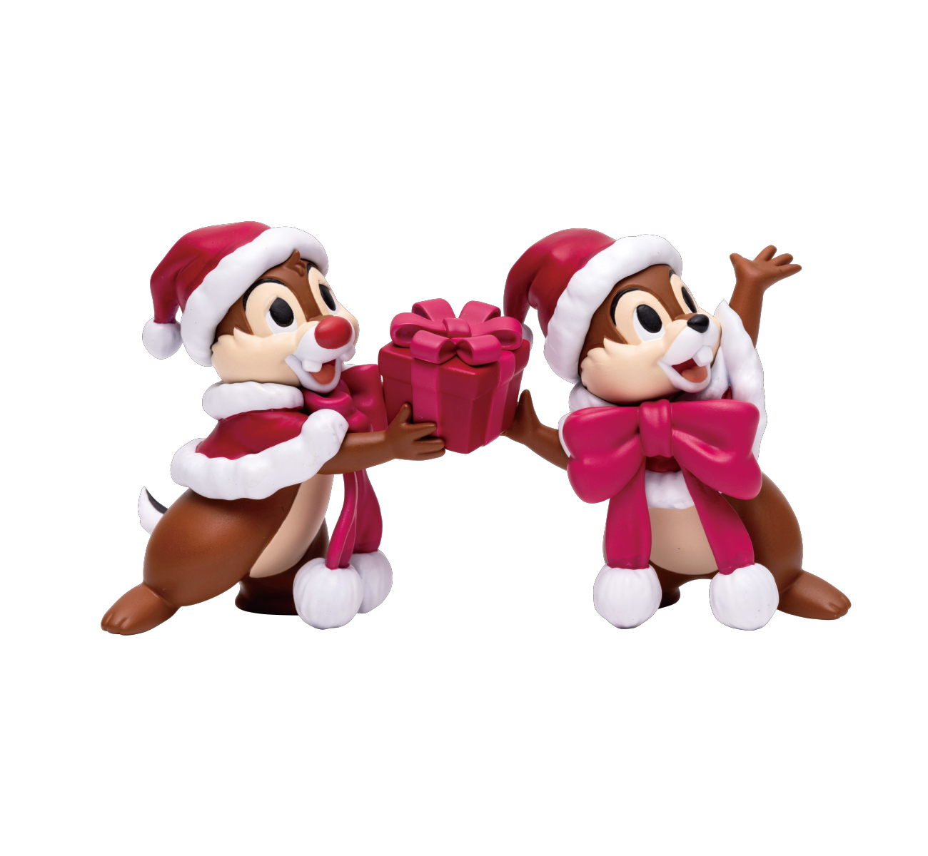 プレゼントを持ったサンタ姿のディズニーキャラクターたちがお家に 