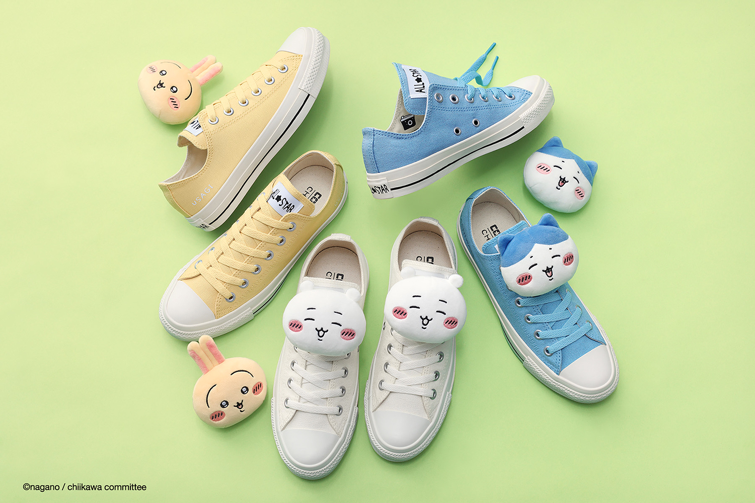 CONVERSE(コンバース)の「ALL STAR」に付け替えできる＜ちいかわ＞や 