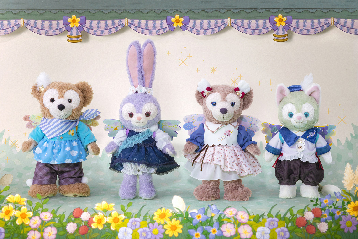 ディズニー　Disney ステラ・ルー風　ダッフィー風　子ども　90  120 みんなの思いやりを優しいカラーで表現した心温まるデザイン