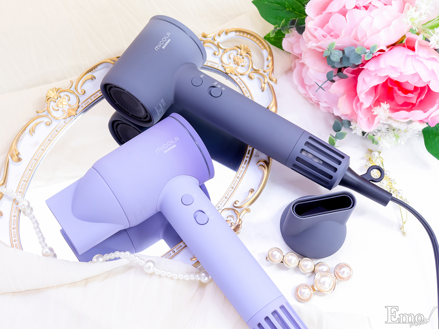 お値下げしました！micolaクイックイオンドライヤーHDR-M301ラベンダー hocoアイリス オーヤマ MICOLAドライヤー : MiCOLA