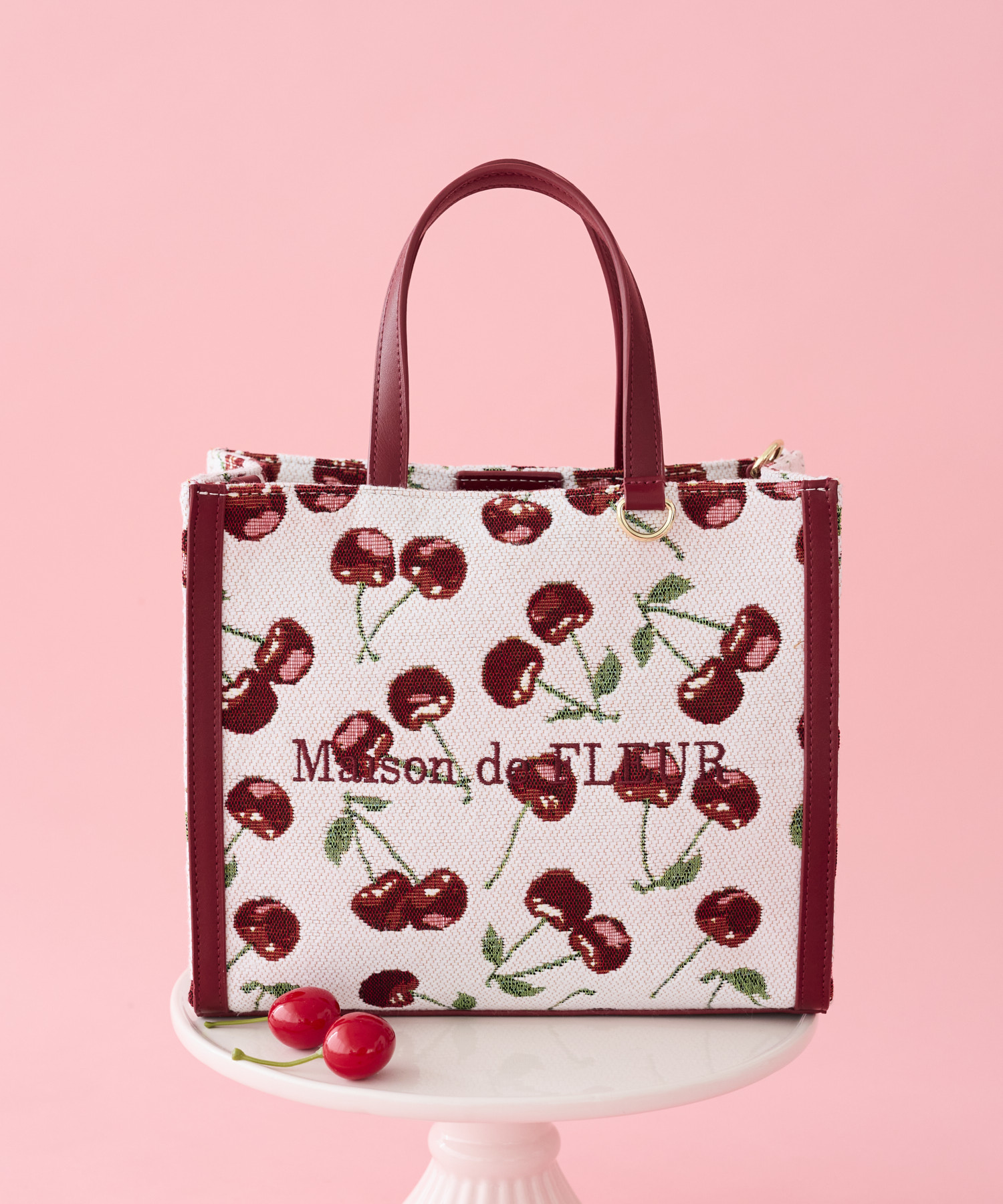 大人かわいいゴブラン織り×チェリー柄！Maison de FLEUR(メゾン ド 