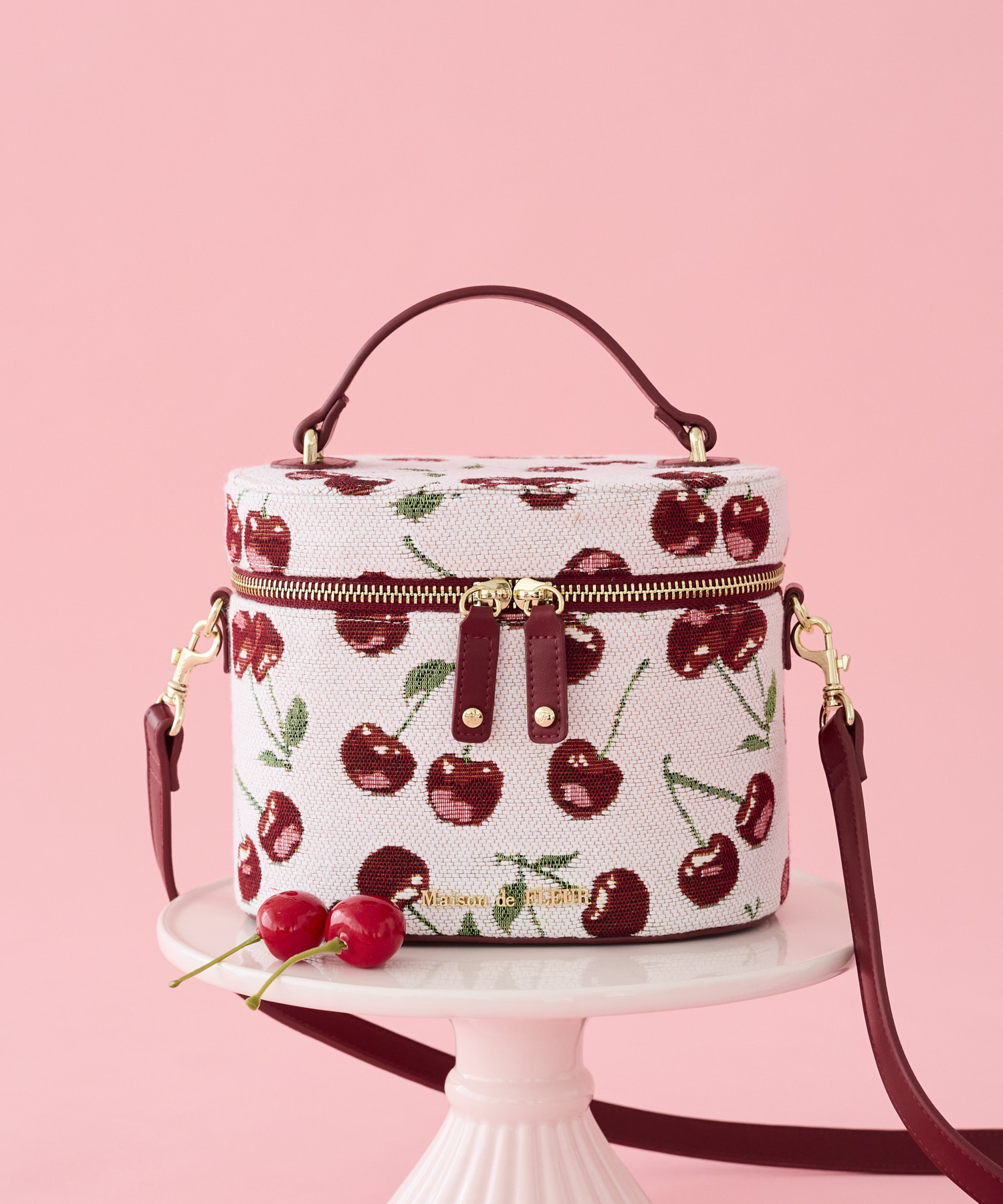 大人かわいいゴブラン織り×チェリー柄！Maison de FLEUR(メゾン ド 