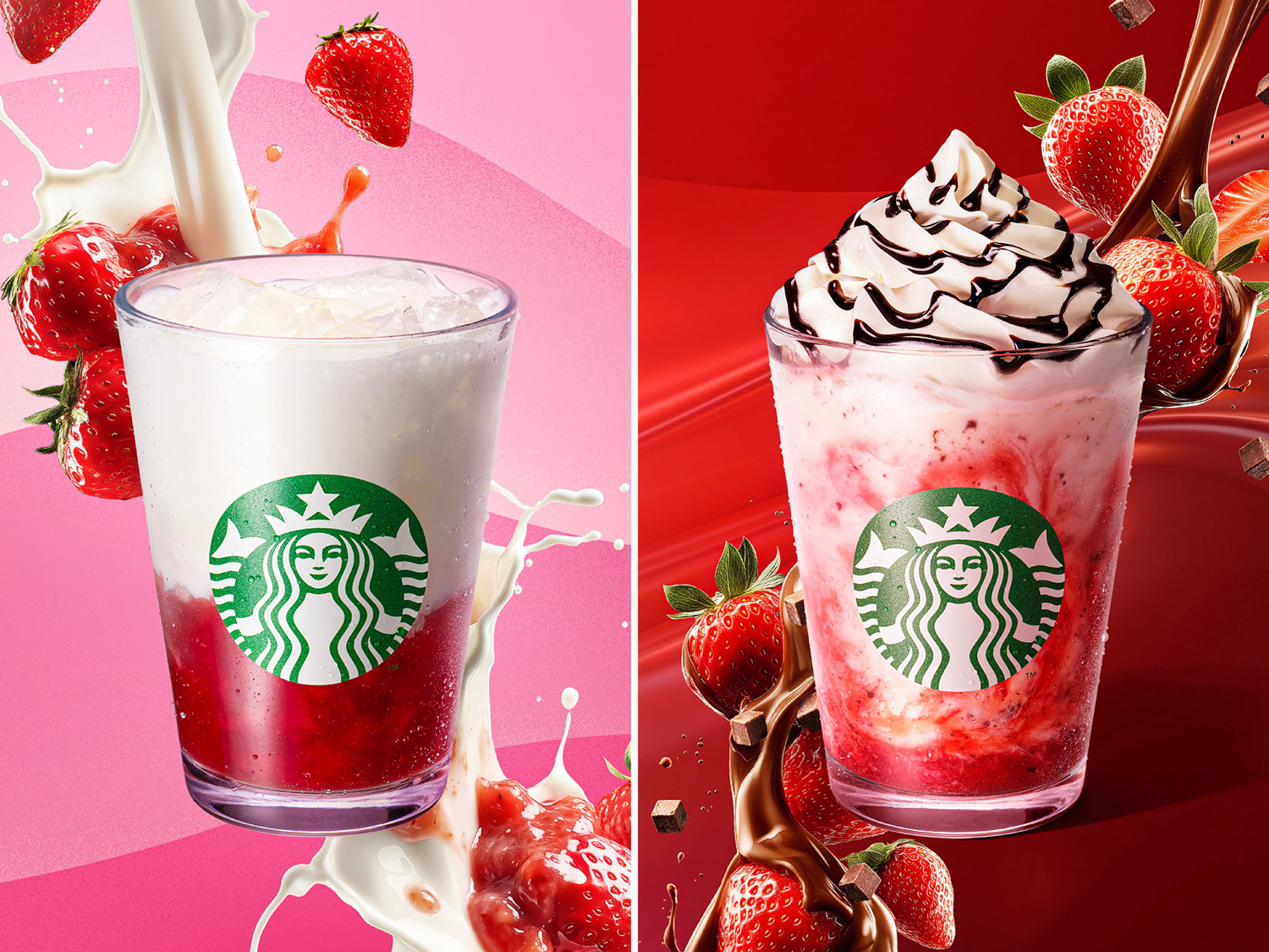 スタバ、ごろっと果肉につぶつぶ食感がクセになる！イチゴの新作 